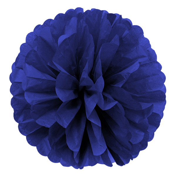 Dark Blue Tissue Paper Pom Pom
